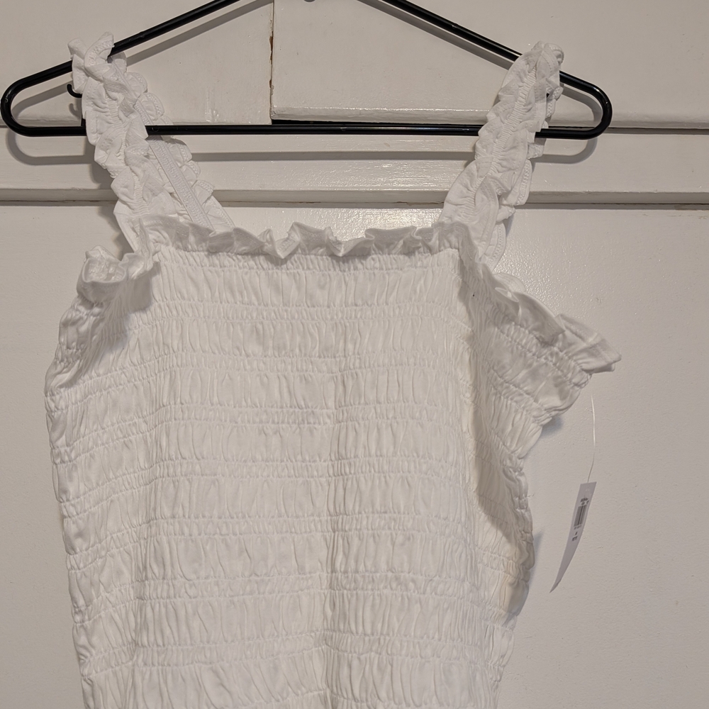 Old Navy White Ruffled Camisole